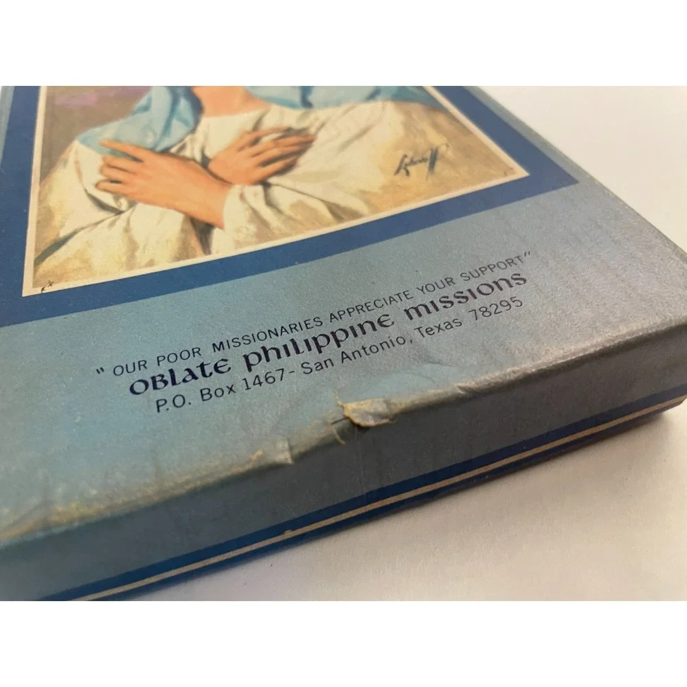 Vintage Catholic Virgin Mary Stationery box (just box)